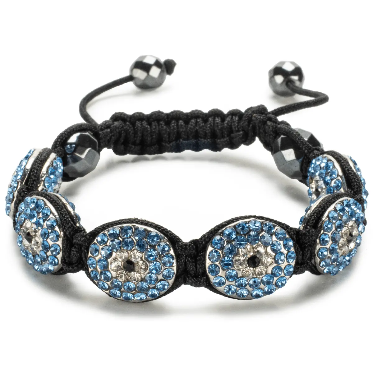 Sapphire Crystal Oval Shamballa Bracelet 1