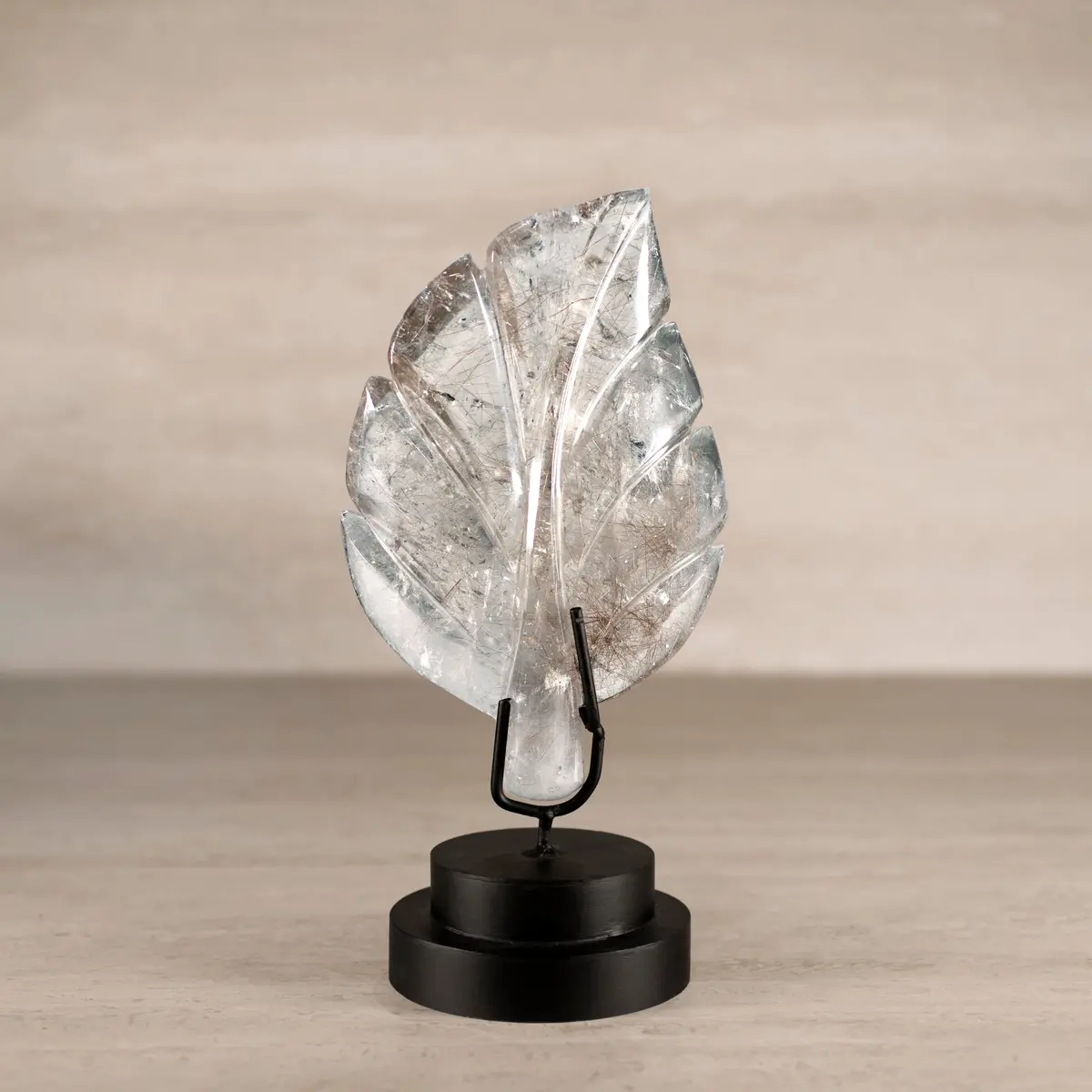 Natural Brazilian Smoky Quartz Leaf On Custom Stand - 10.5" / 920 G 1