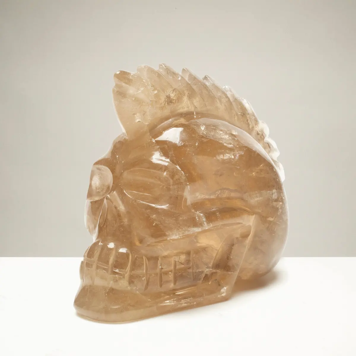 Smoky Quartz Skull Carving From Brazil - 3.5" / 750 Grams 1