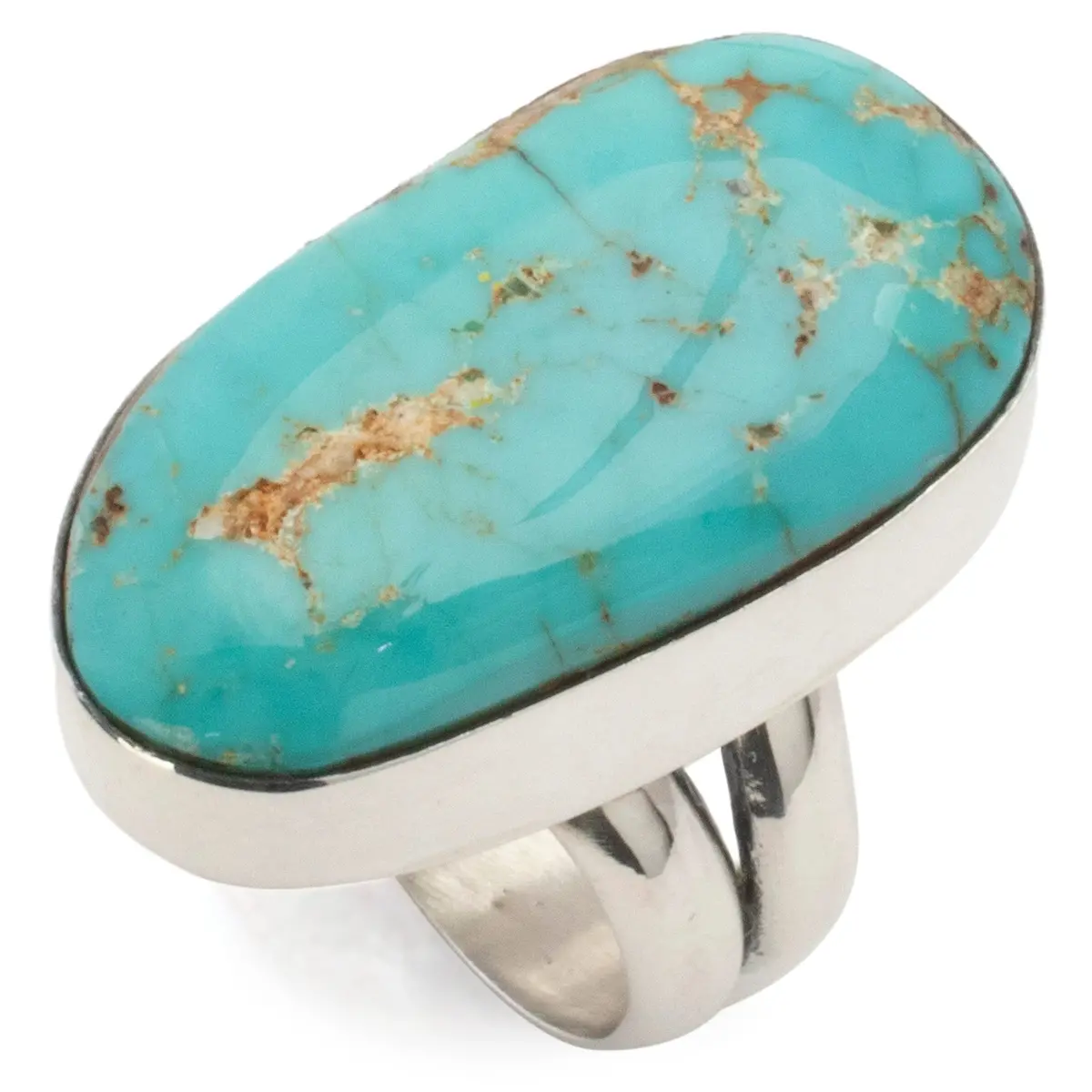 Kingman Turquoise Usa Handmade 925 Sterling Silver Ring 1