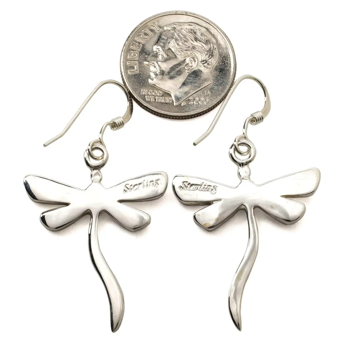 Black Onyx Dragonfly 925 Sterling Silver Earring With French Hook Usa Handmade With Opal Accent 2