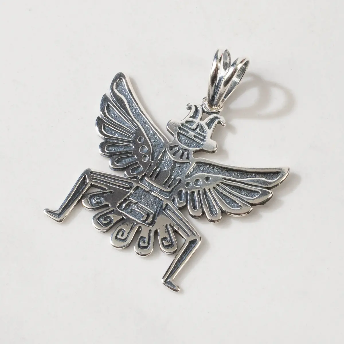 Eagle Dancer Kachina 925 Sterling Silver Usa Handmade Pendant 1