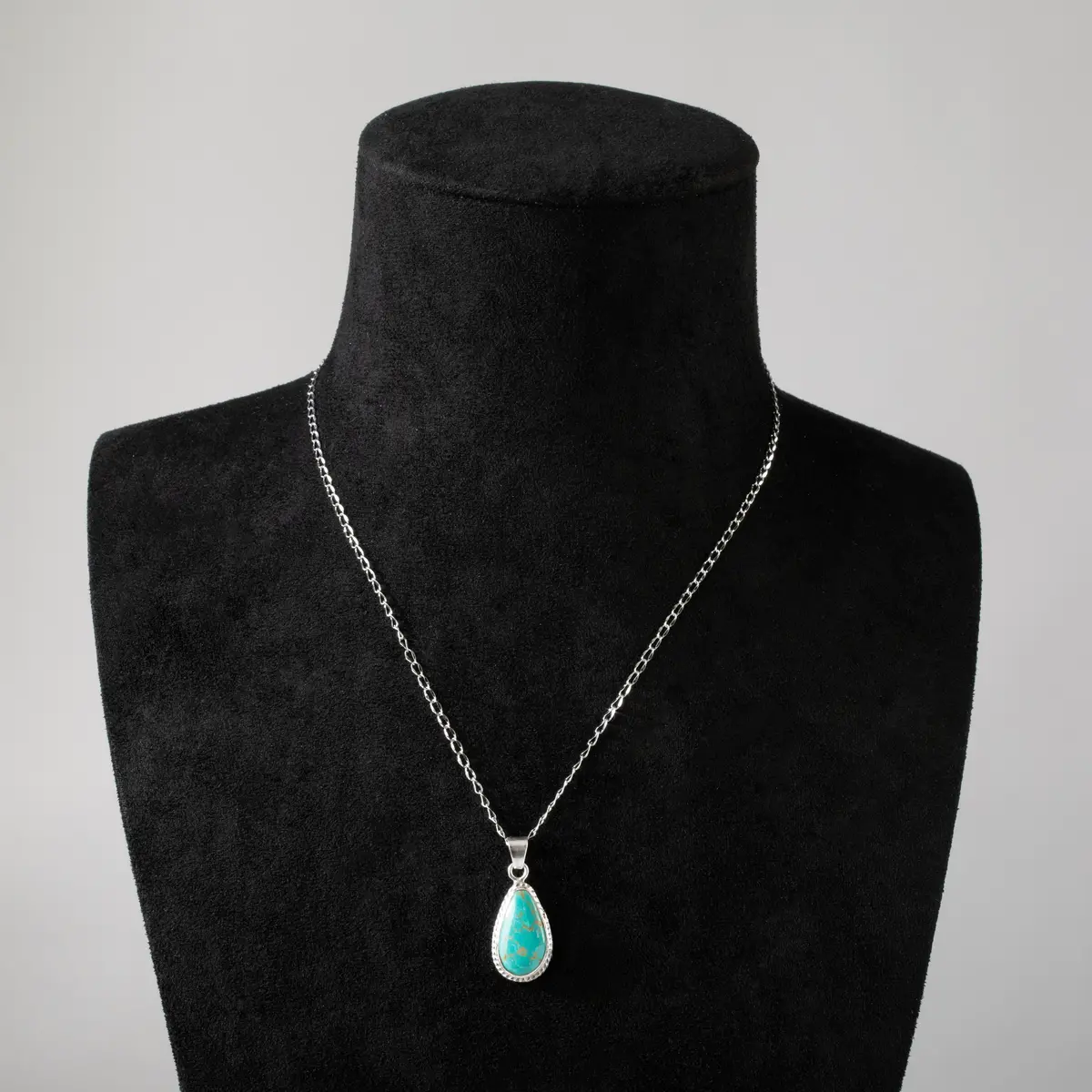 Kingman Turquoise Usa Handmade 925 Sterling Silver Pendant 2