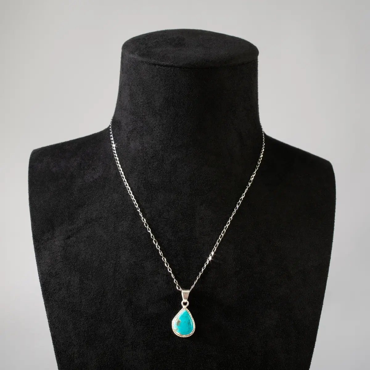Kingman Turquoise Usa Handmade 925 Sterling Silver Pendant 2