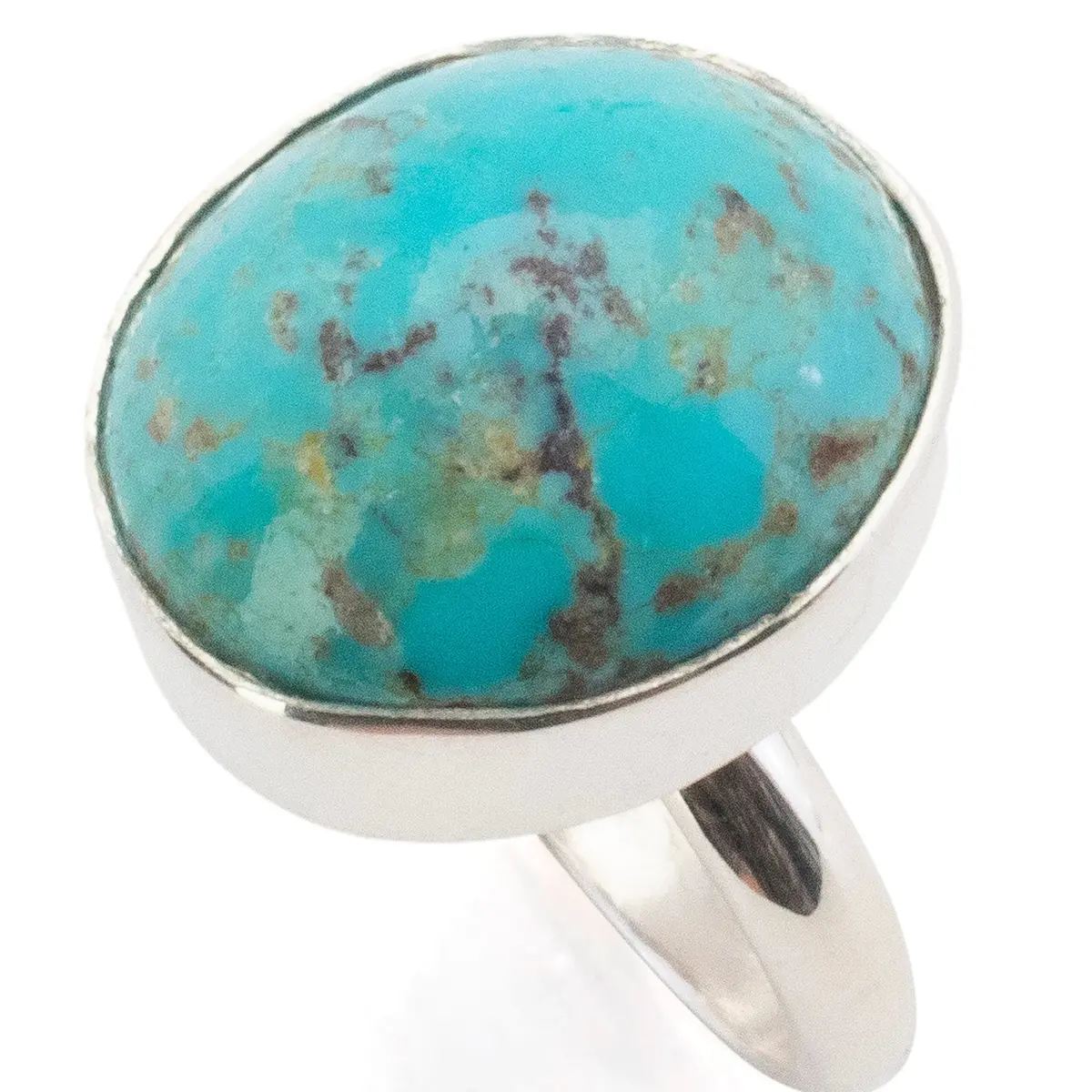 Kingman Turquoise Usa Handmade 925 Sterling Silver Ring 1