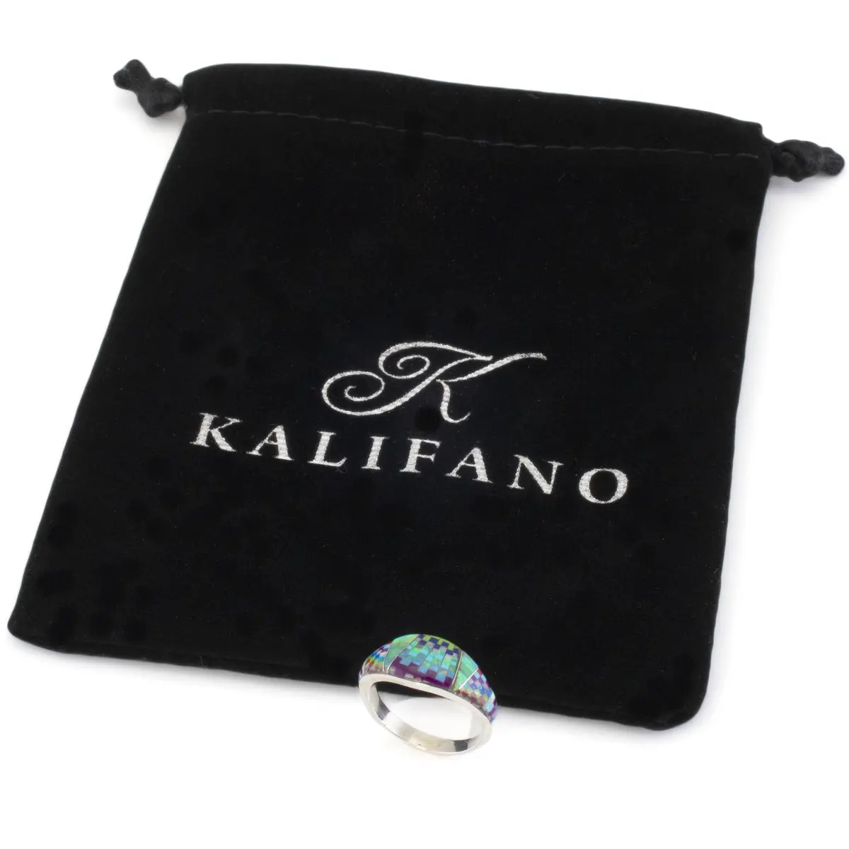 Multi Gem Opal Micro Inlay Handmade 925 Sterling Silver Ring 4