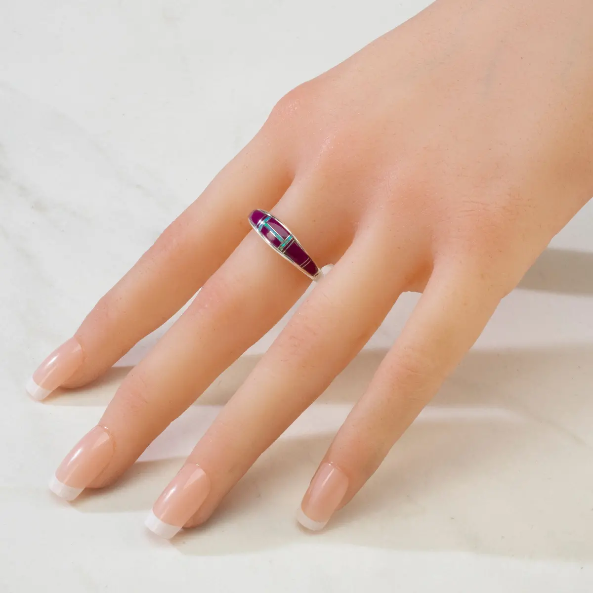 Sugilite 925 Sterling Silver Ring Usa Handmade With Laboratory Opal Accent 2