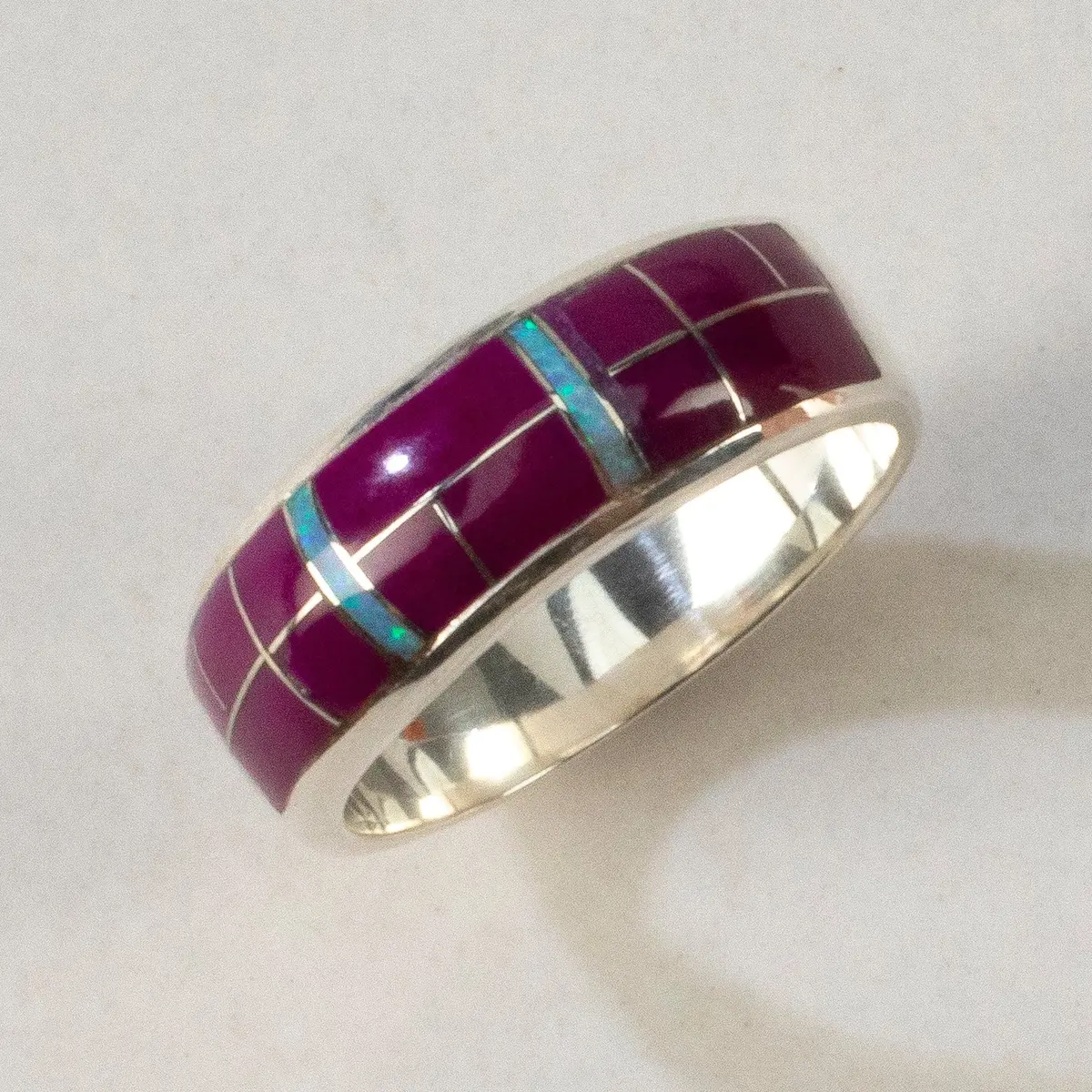 Sugilite 925 Sterling Silver Ring Usa Handmade With Opal Accent 1