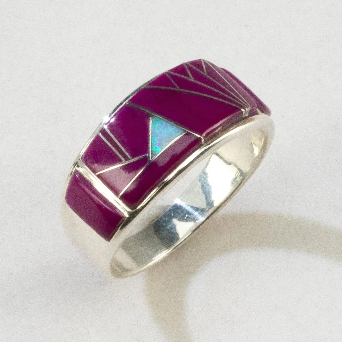 Sugilite 925 Sterling Silver Ring Usa Handmade With Opal Accent 1