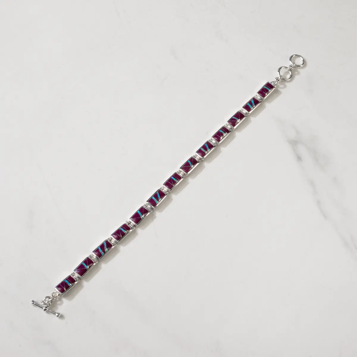 Sugilite 925 Sterling Silver Usa Handmade Bracelet With Opal Accent 1