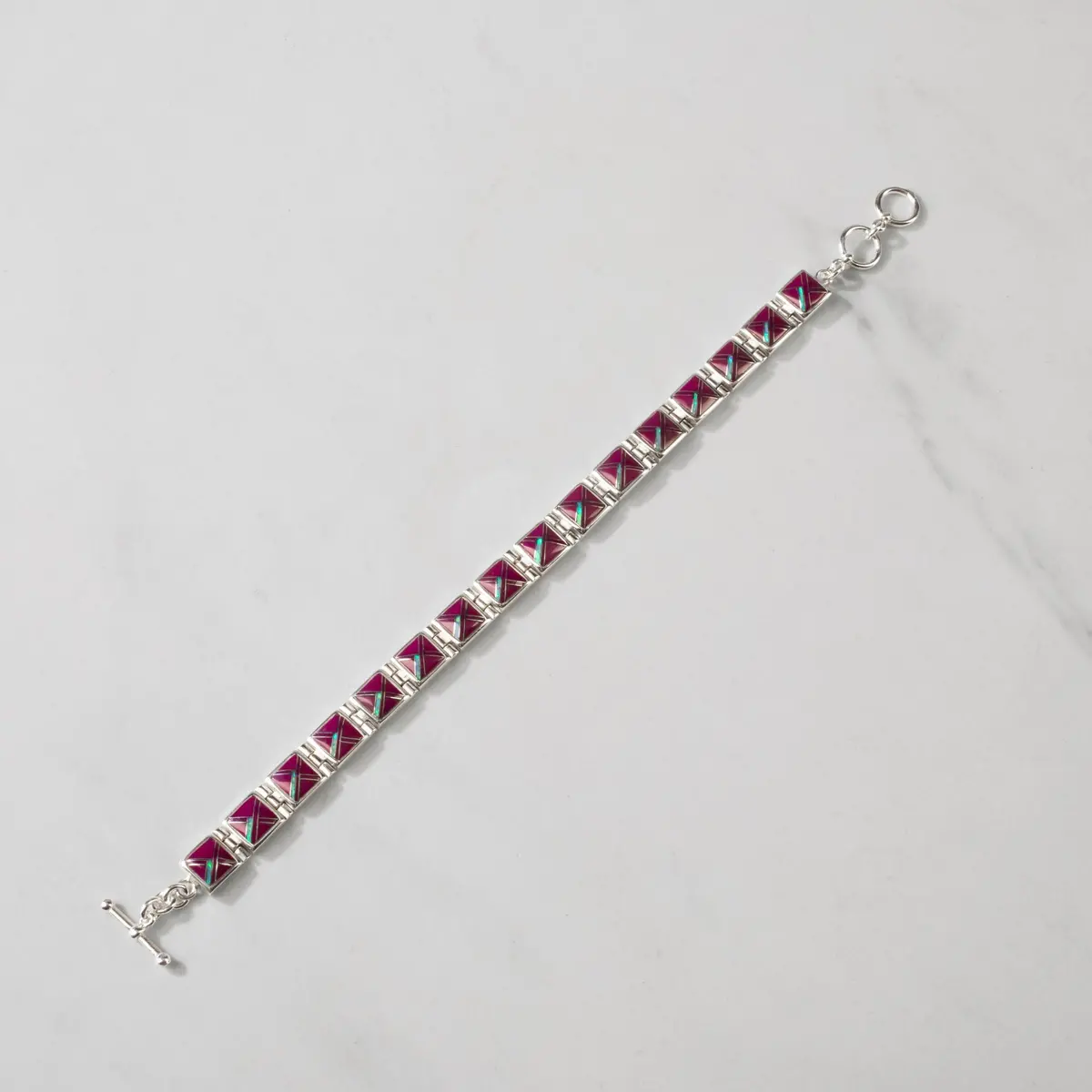 Sugilite Square 925 Sterling Silver Bracelet Usa Handmade With Opal Accent 1