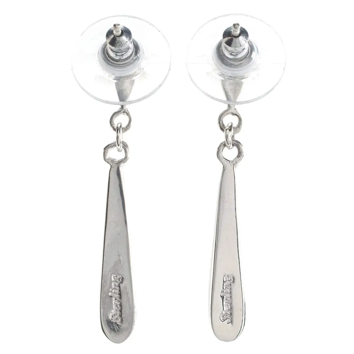 Turquoise Drop 925 Sterling Silver Usa Handmade Earring With Stud Backing 2