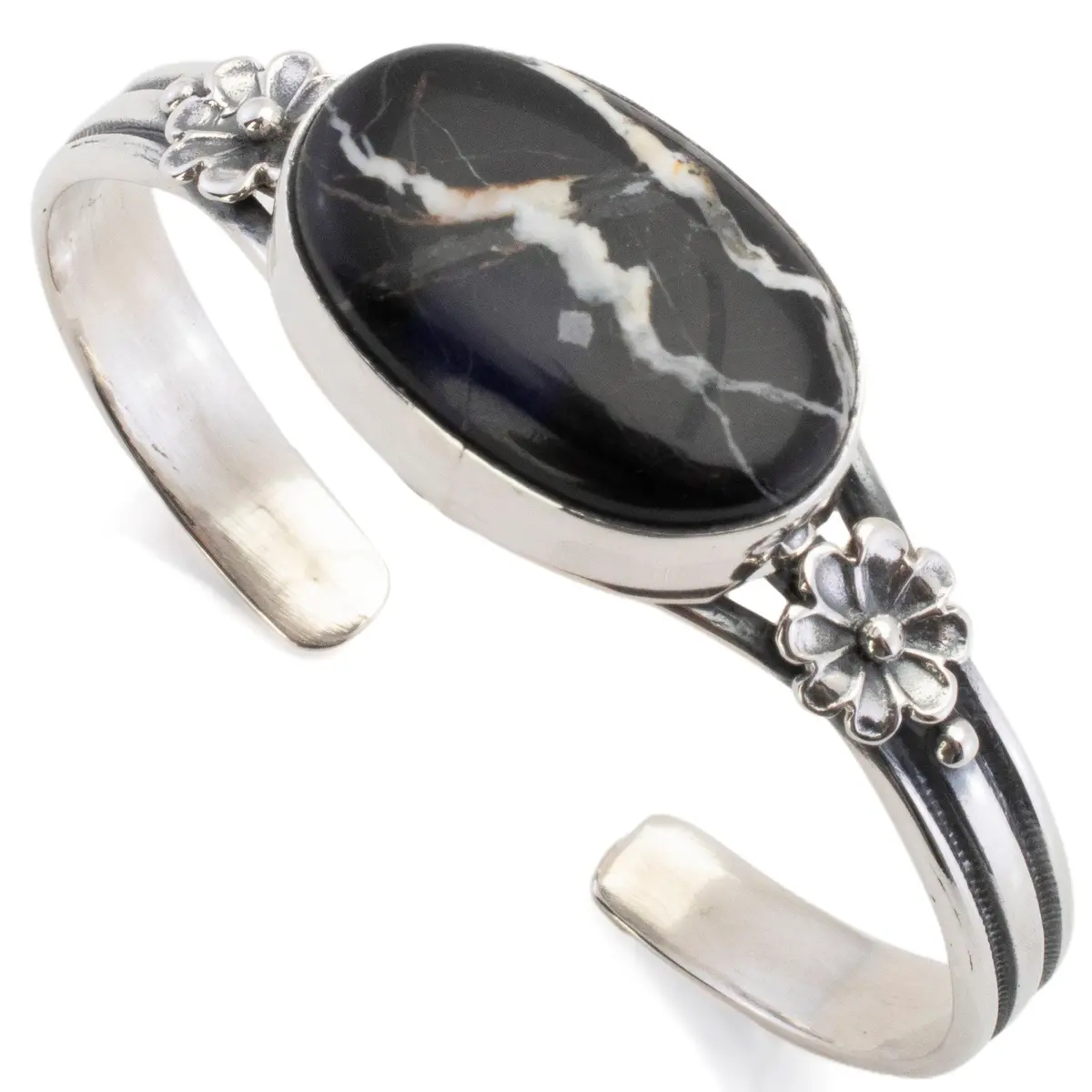 White Buffalo Turquoise Usa Handmade 925 Sterling Silver Cuff 1