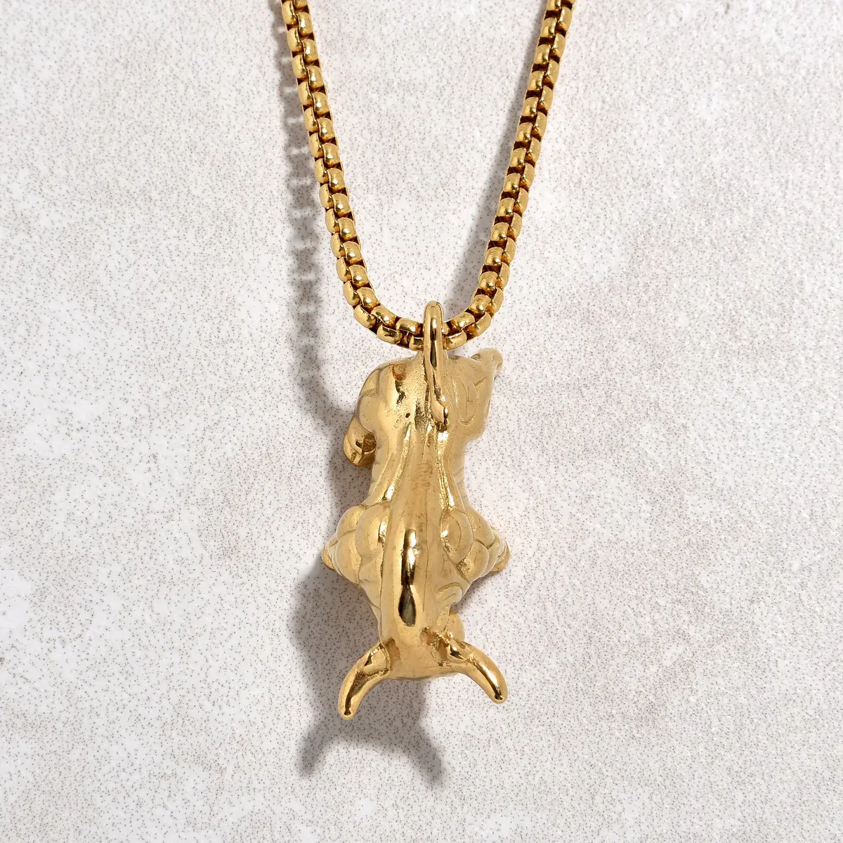 Gold Bull Steel Hearts Necklace 1