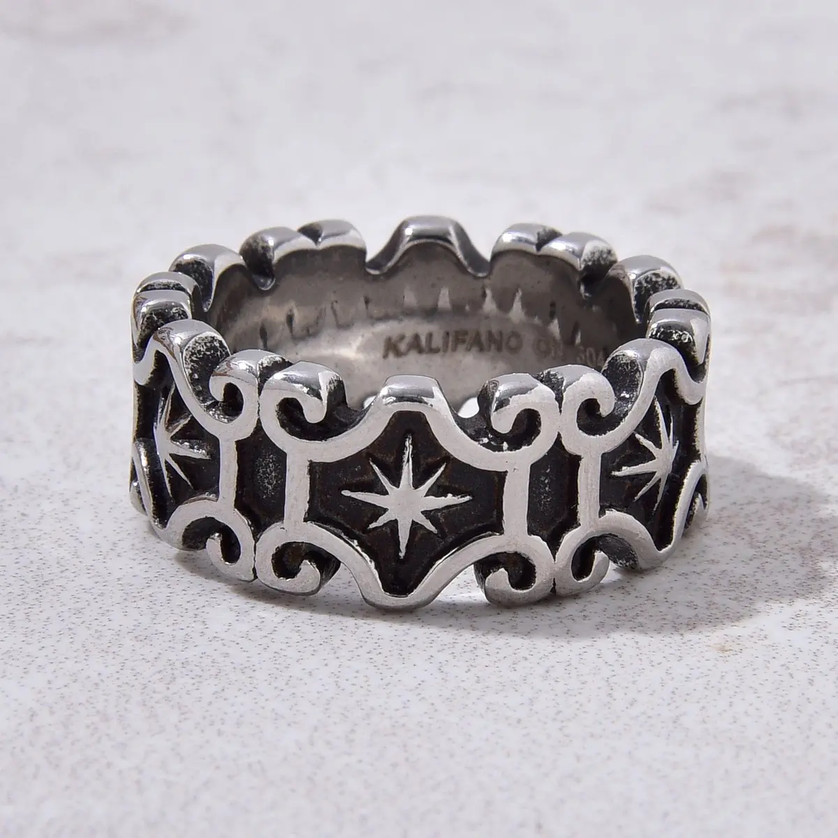 Silver Starflash Steel Hearts Ring 1