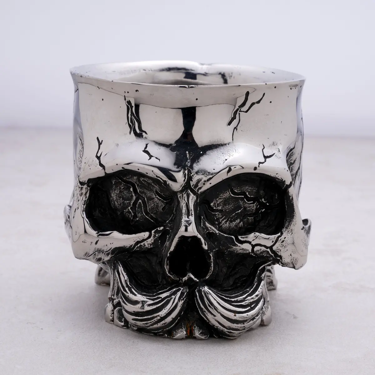 Stainless Steel Skull Engraved Cup 1