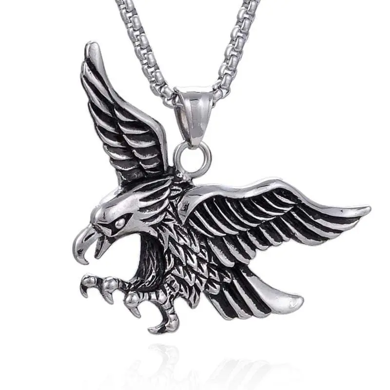 Steel Hearts Eagle Necklace 1