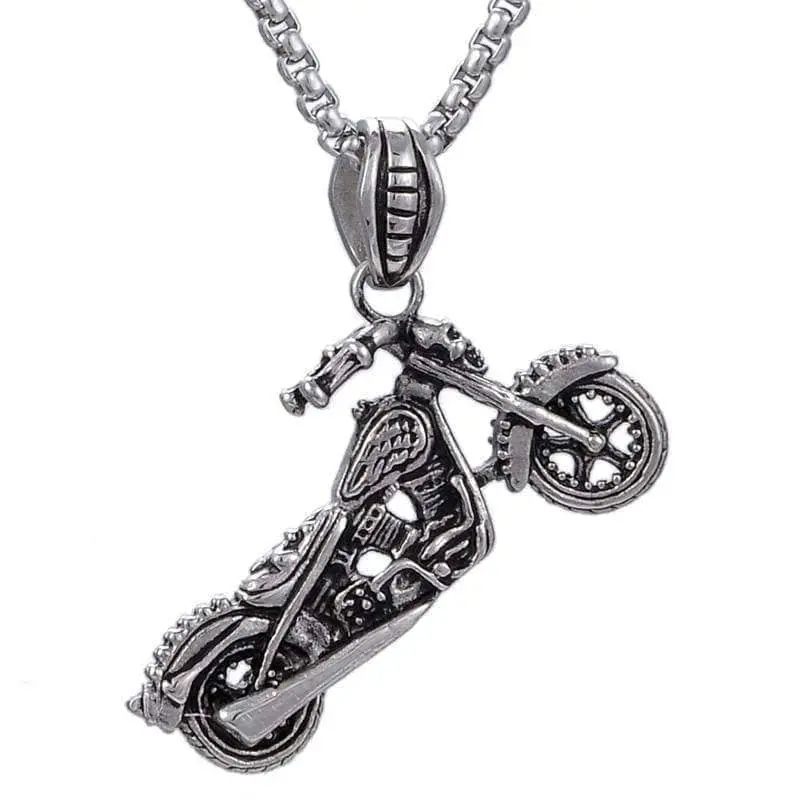 Steel Hearts Motorbike Necklace 1