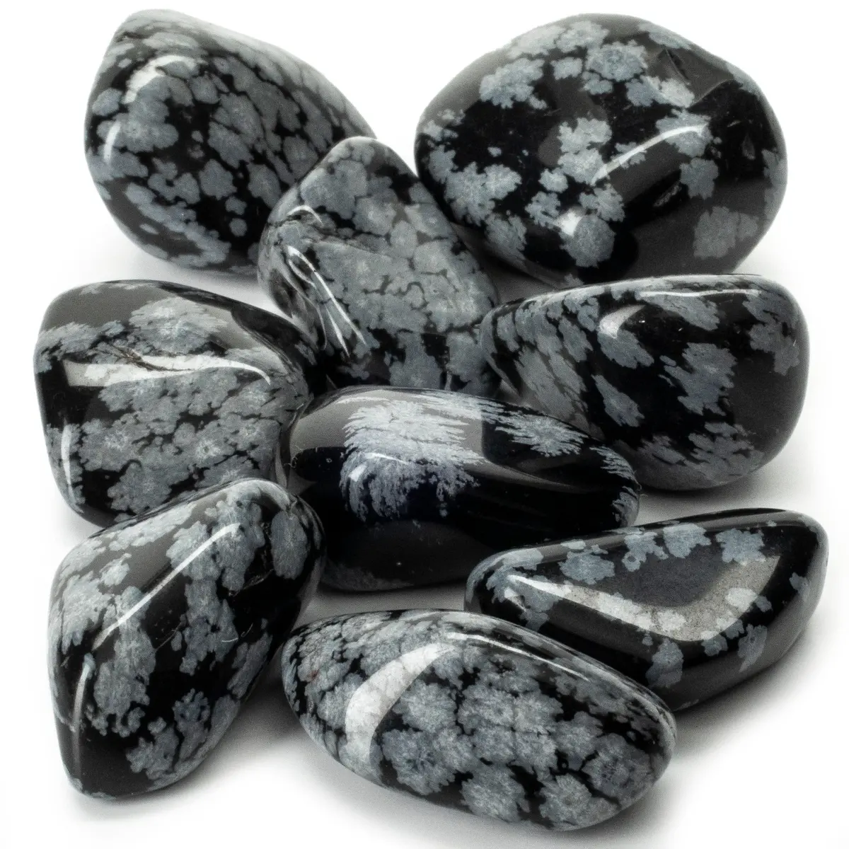 Tumbled Snowflake Obsidian 1