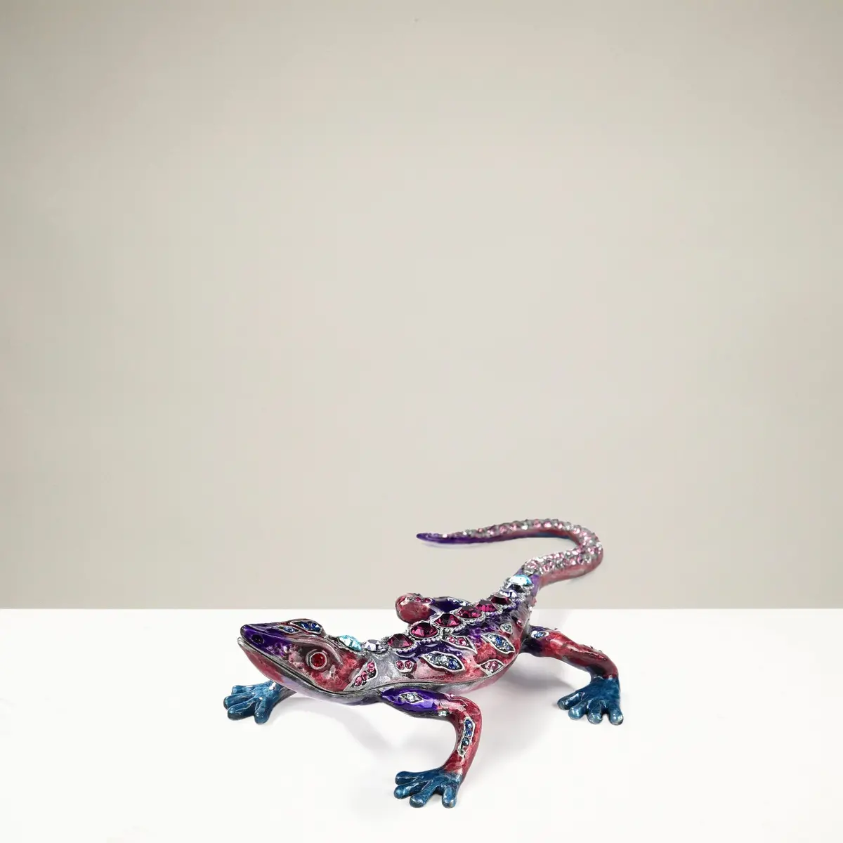 Amethyst Crystal Lizard Figurine Keepsake Box 1