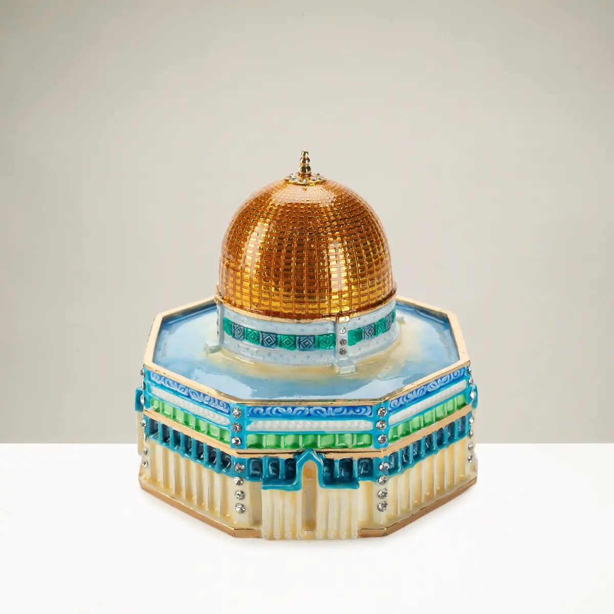 Dome Of The Rock Figurine Keepsake Box Made With Crystals 1