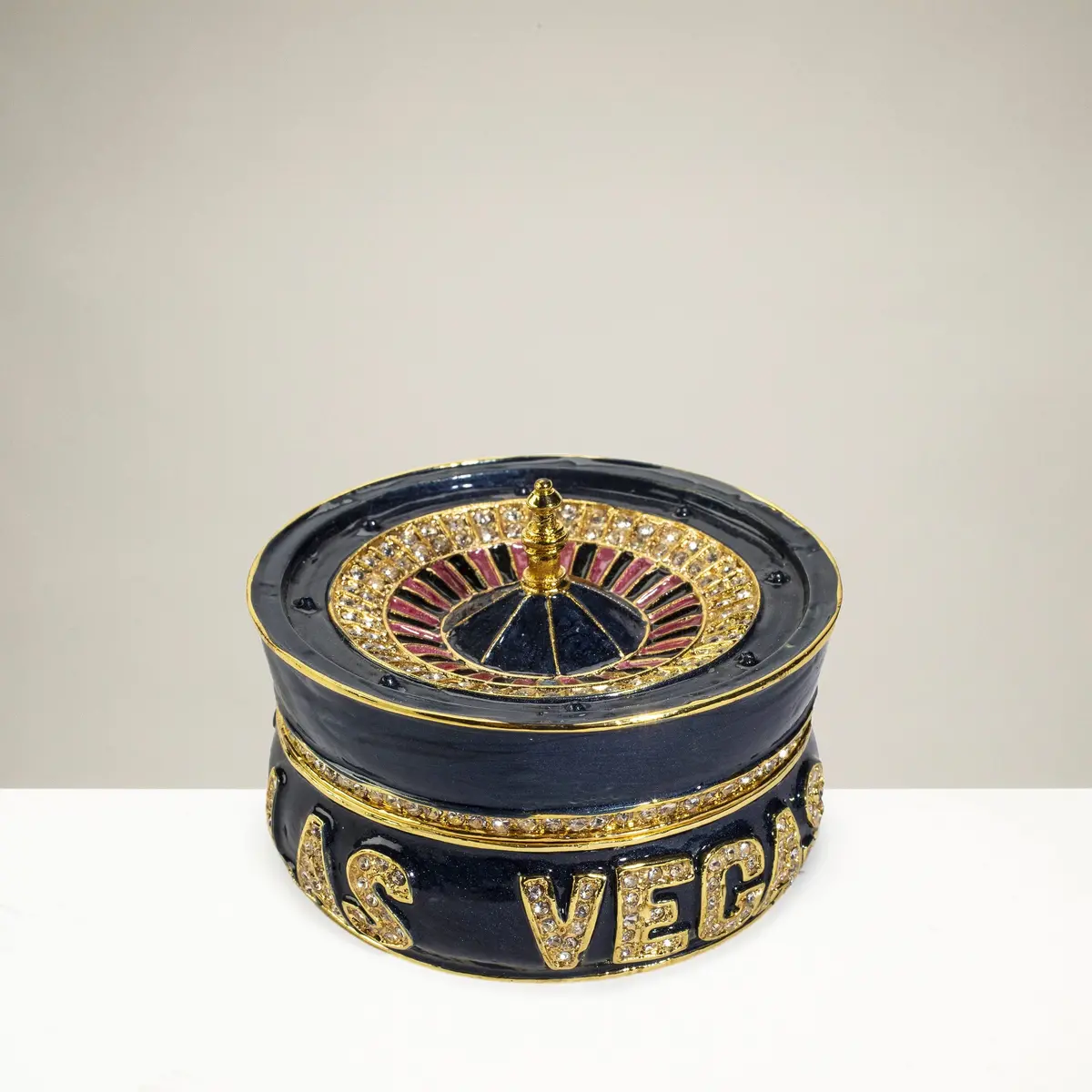 Roulette Figurine Keepsake Box Made With Crystals 1