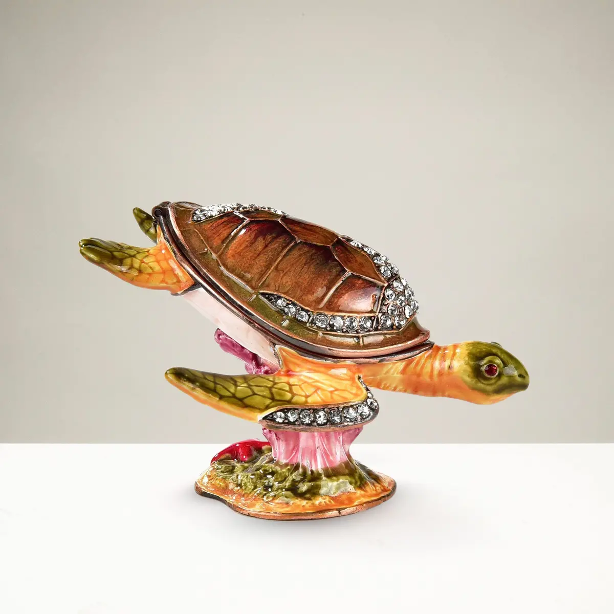 Vanity Sea Turtle Crystal Keepsake Box 1