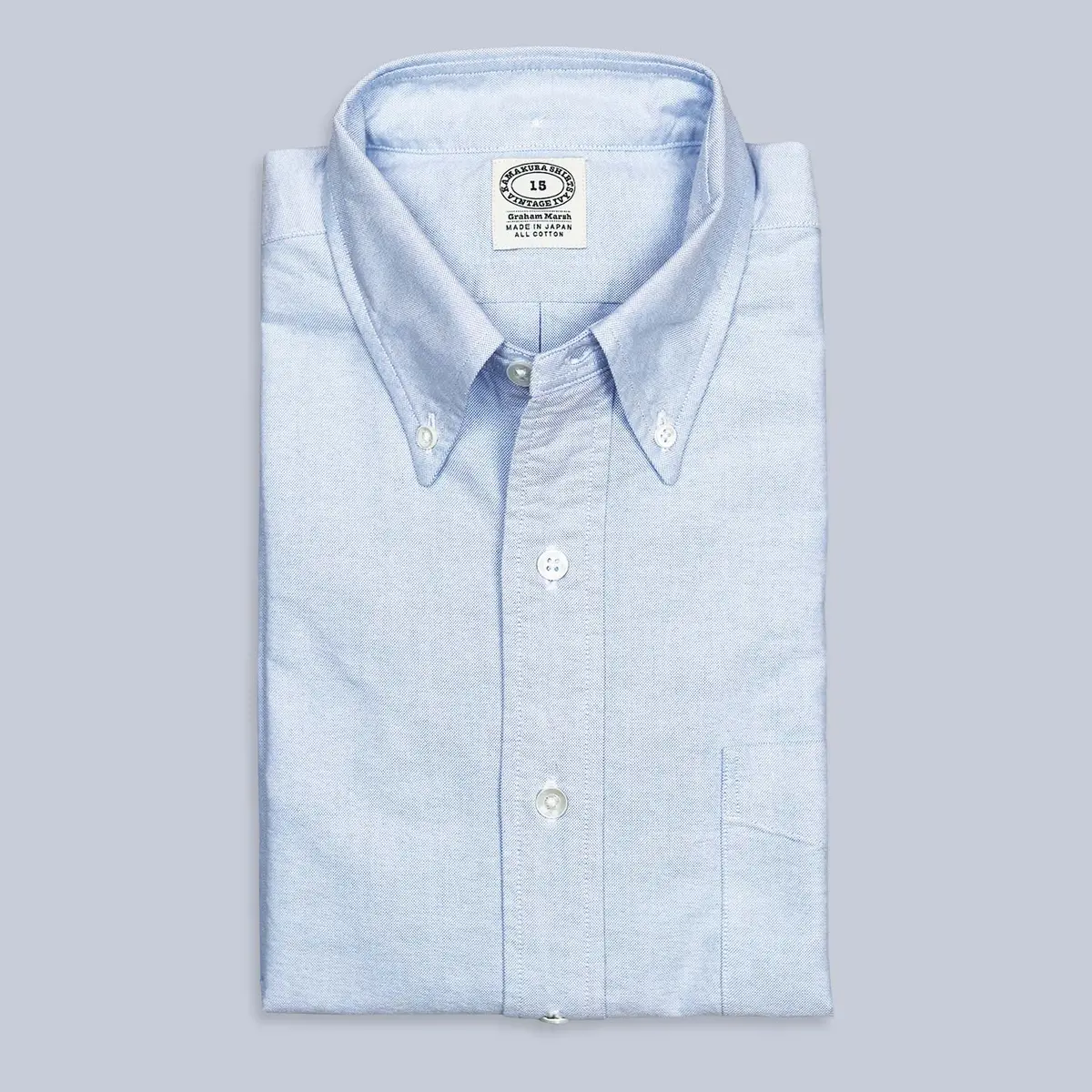 Light Blue Washed Oxford Button Down Shirt 1