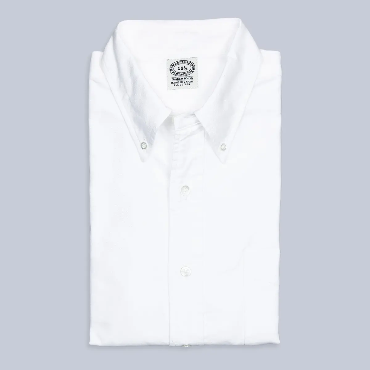 White Washed Oxford Button Down Shirt 1