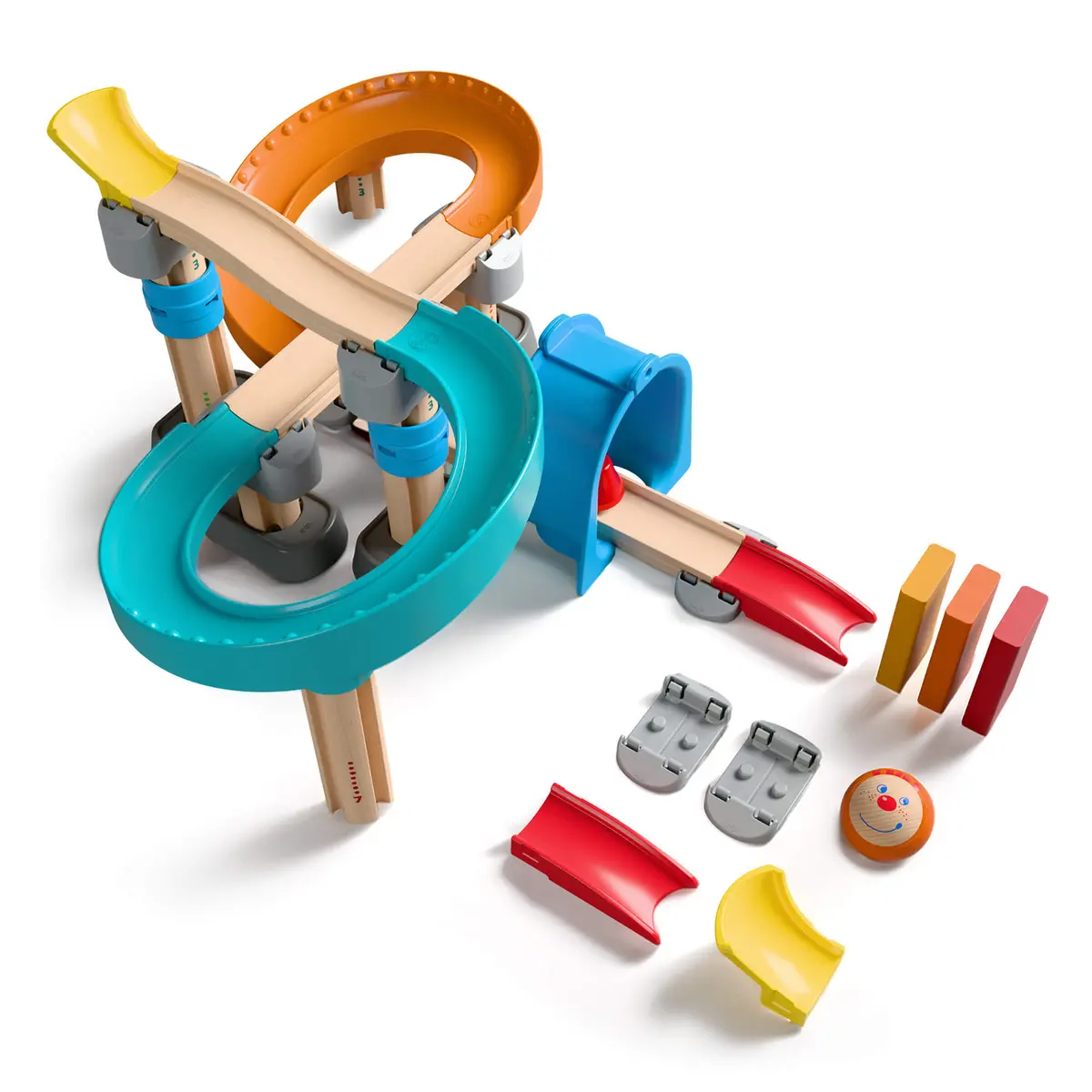 Kullerbu Colorful Curves - Build & Grow Ball Track Set 1