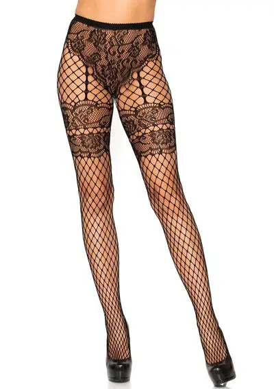 Sheila Faux Garter Tights 1