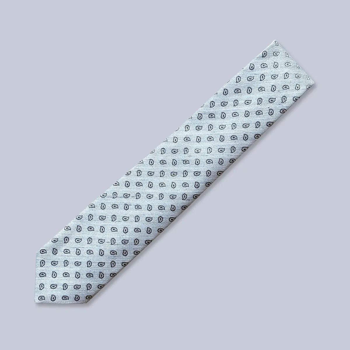 Light Blue Paisley Silk Tie 1