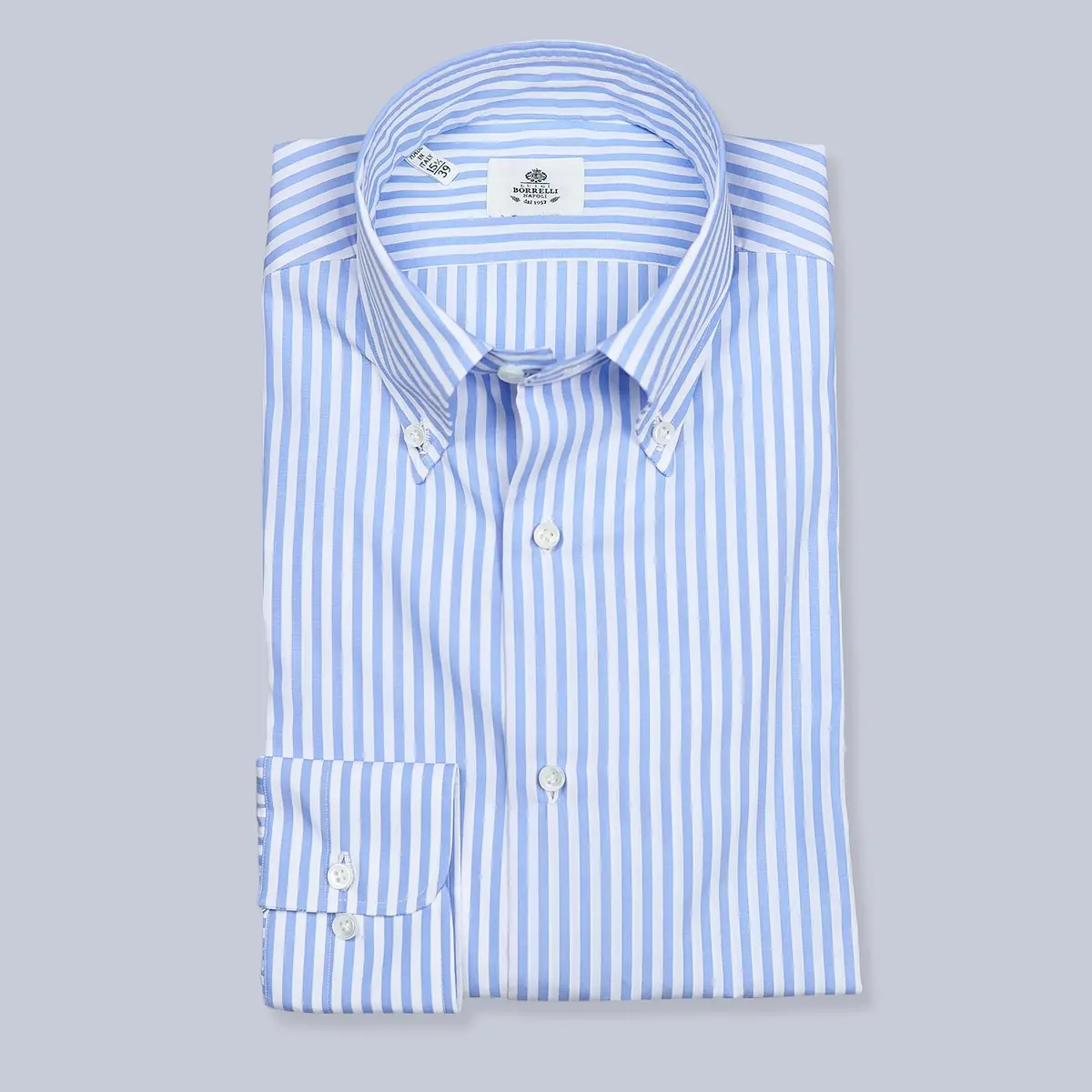 Light Blue Striped Button Down Shirt 1
