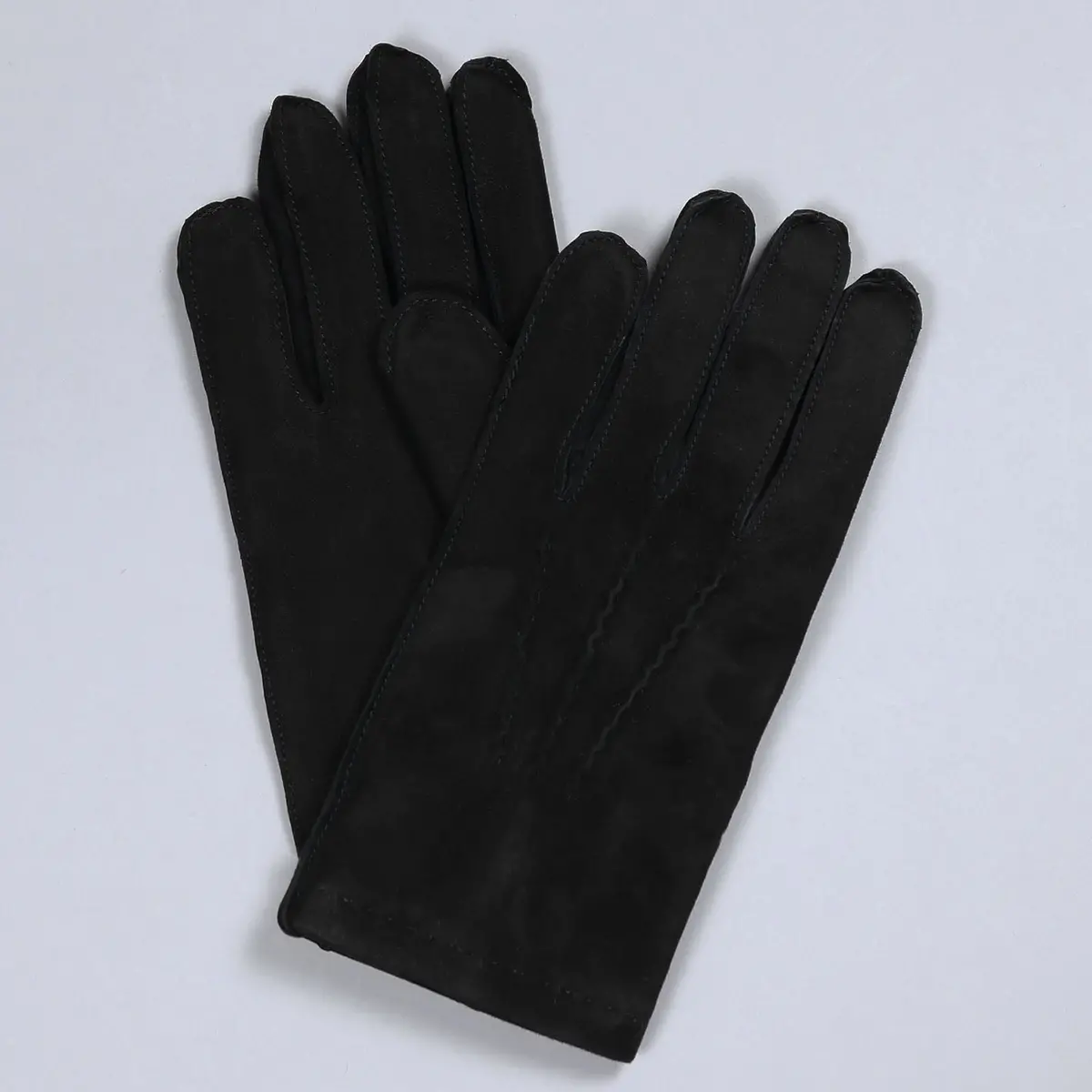 Black Suede Cashmere Lined Gloves 1