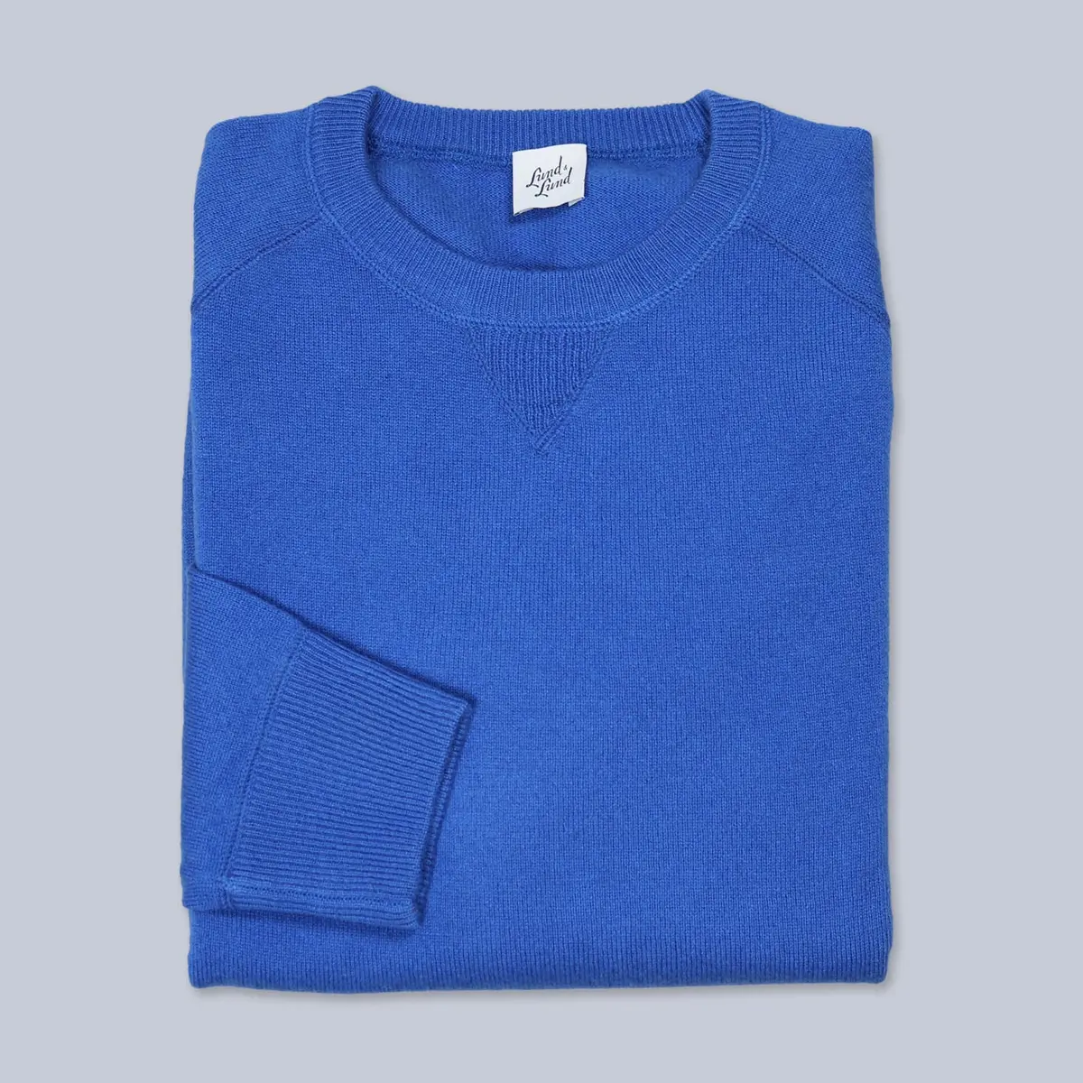 Blue Raglan Cashmere Sweatshirt 1