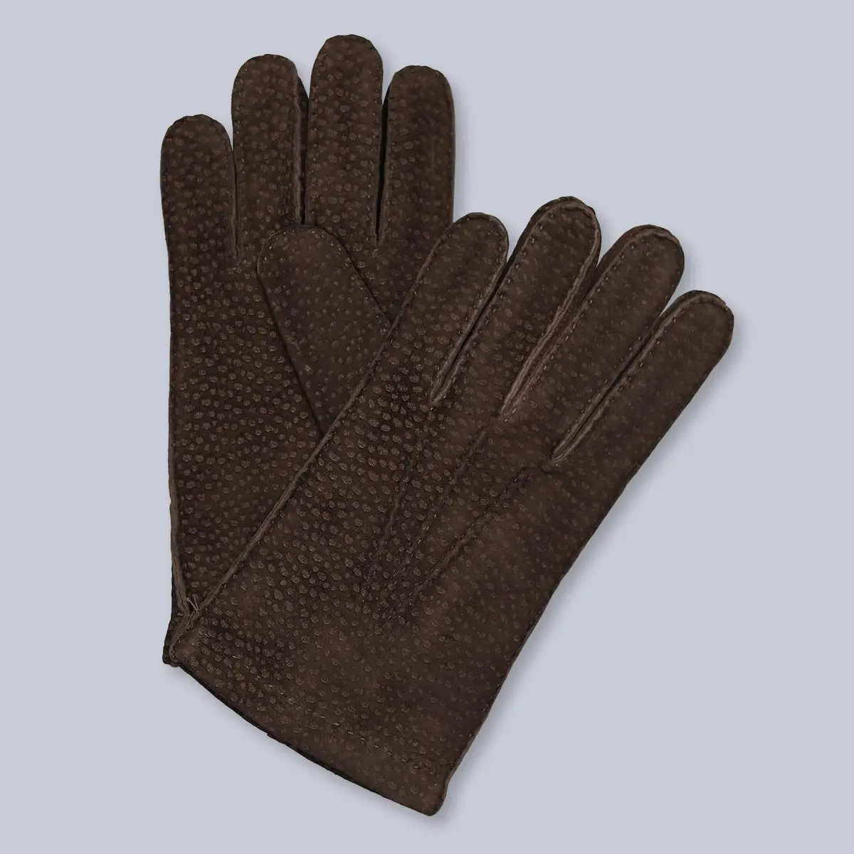 Brown Carpincho Cashmere Lined Gloves 1