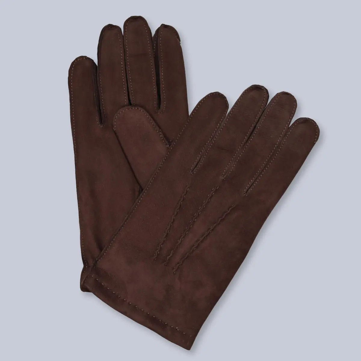 Brown Suede Cashmere Lined Gloves 1