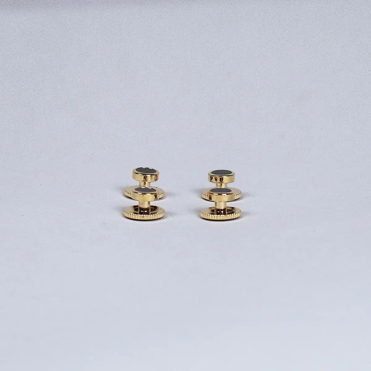 Gold Plated Onyx Shirt Studs 1