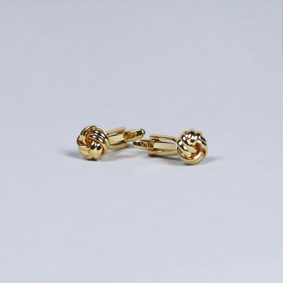 Polished Gold Plated Knot Cufflinks 1