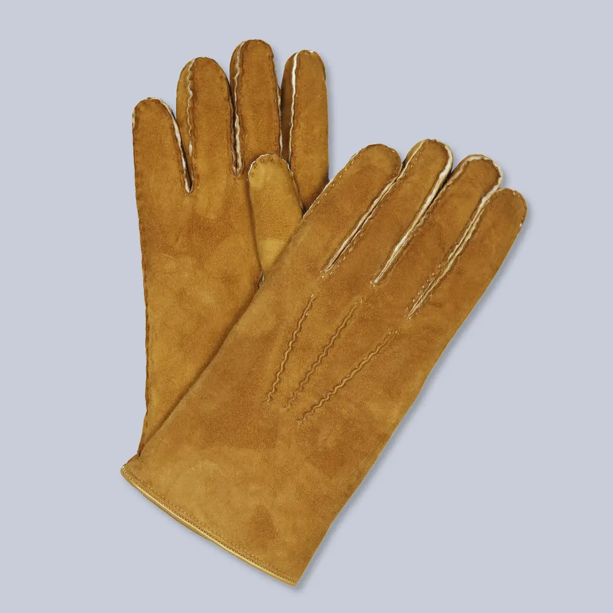 Snuff Sueded Shearling Lined Gloves 1