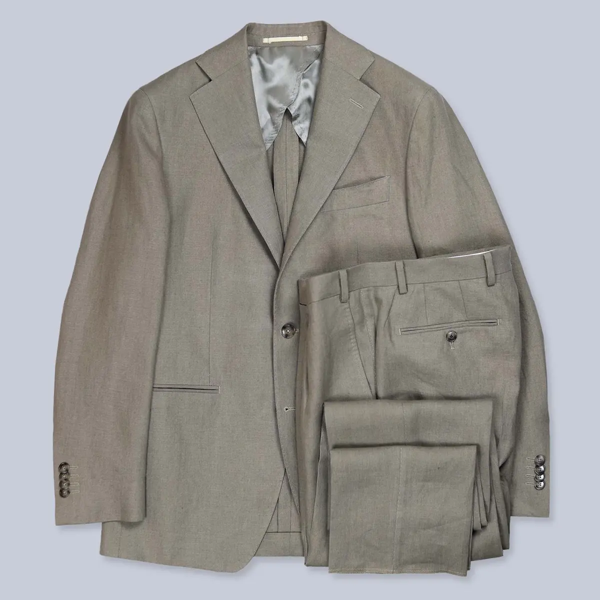 Taupe Linen Suit 1