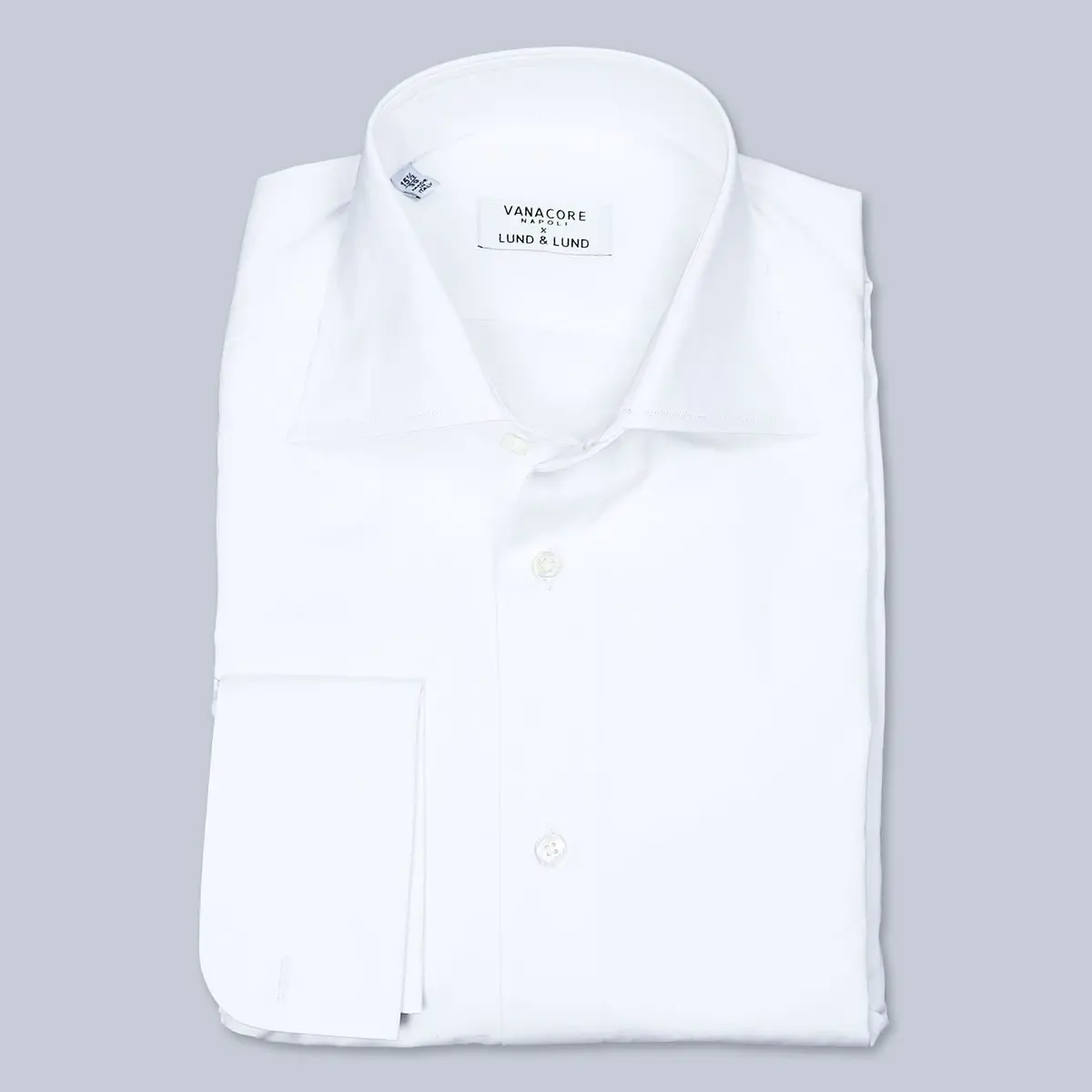 White Rounded Double Cuff Shirt 1