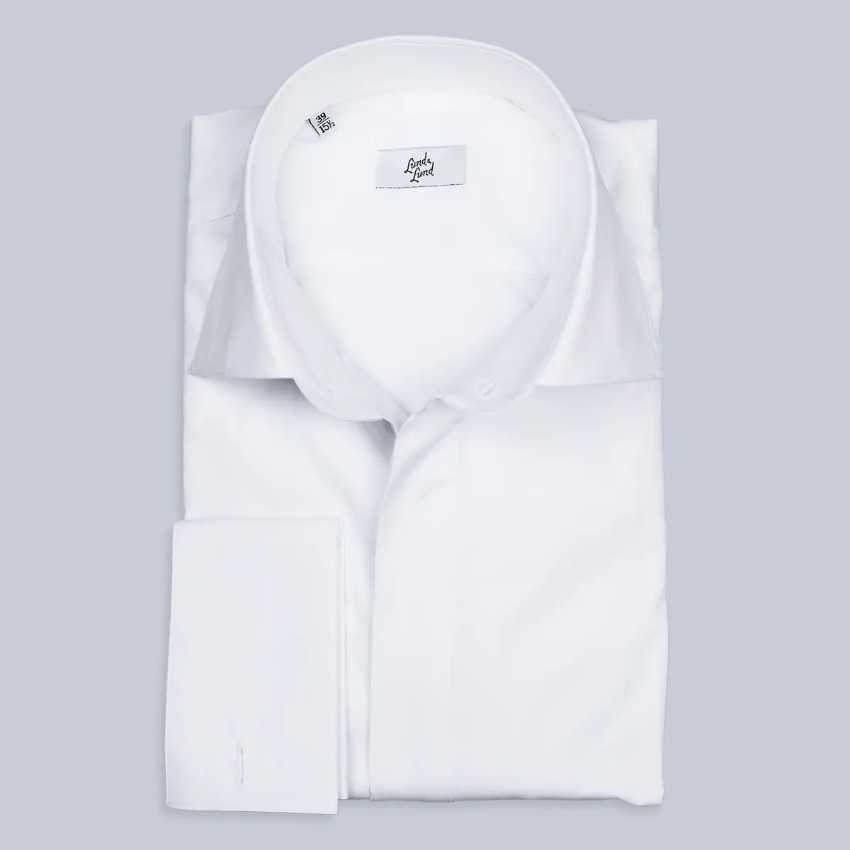White Double Cuff Handmade Tuxedo Shirt 1