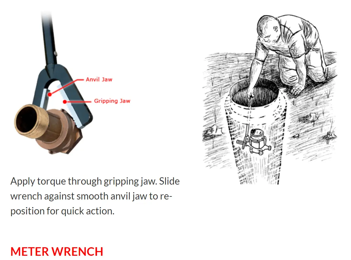 One Hand Meter Wrench For Meters In Meter Pits 1