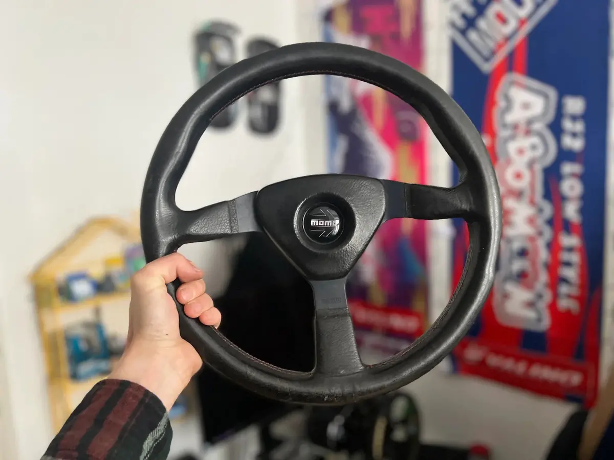 Momo Monte Carlo V35 Leather Steering Wheel With Cover 1