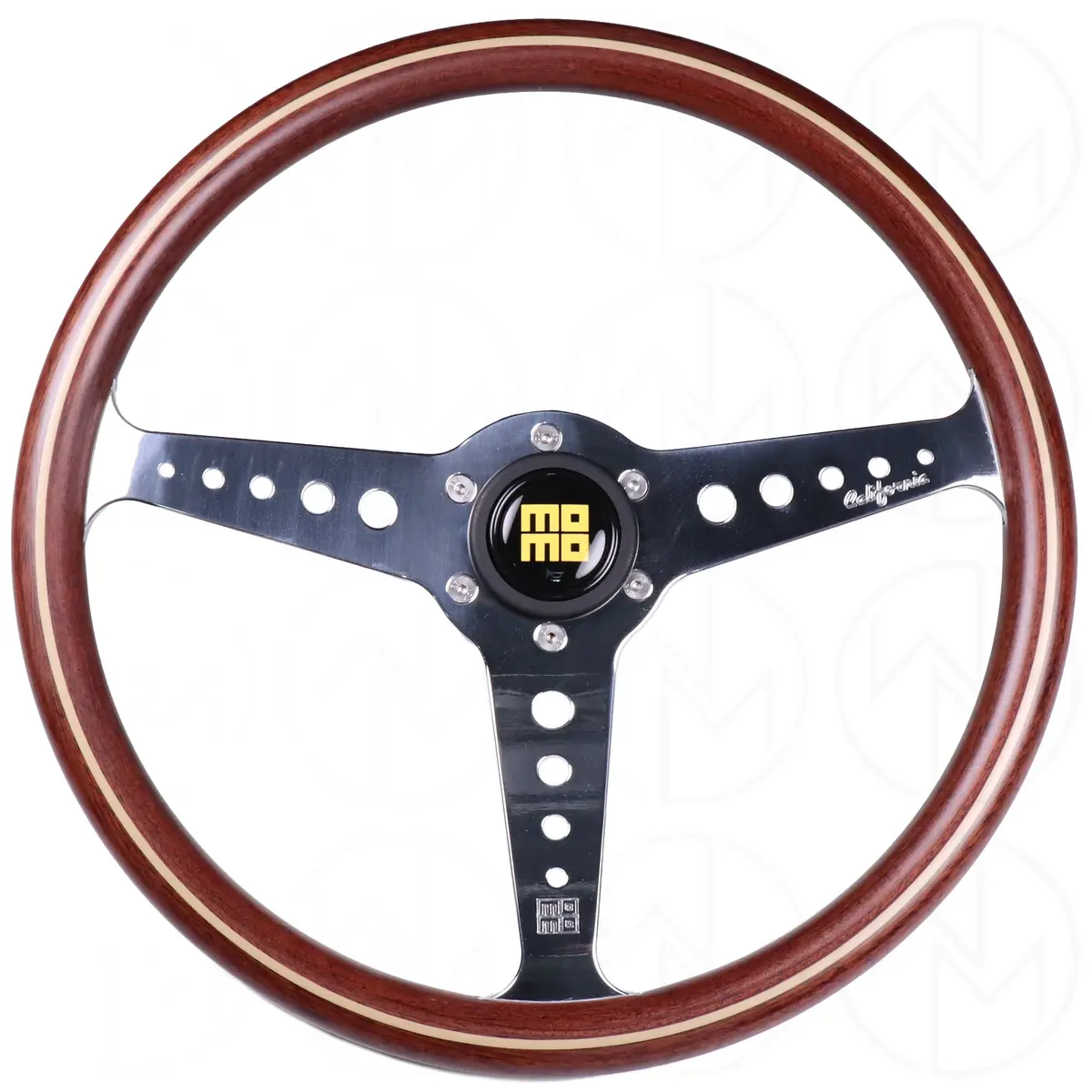 Momo California Heritage Line Wood Steering Wheel - 360Mm W/Polished Spokes 1