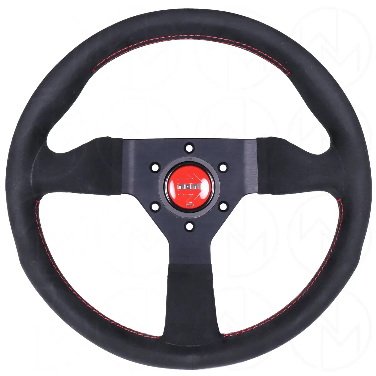 Momo Monte Carlo Steering Wheel - 320Mm Alcantara W/Red Stitch 1