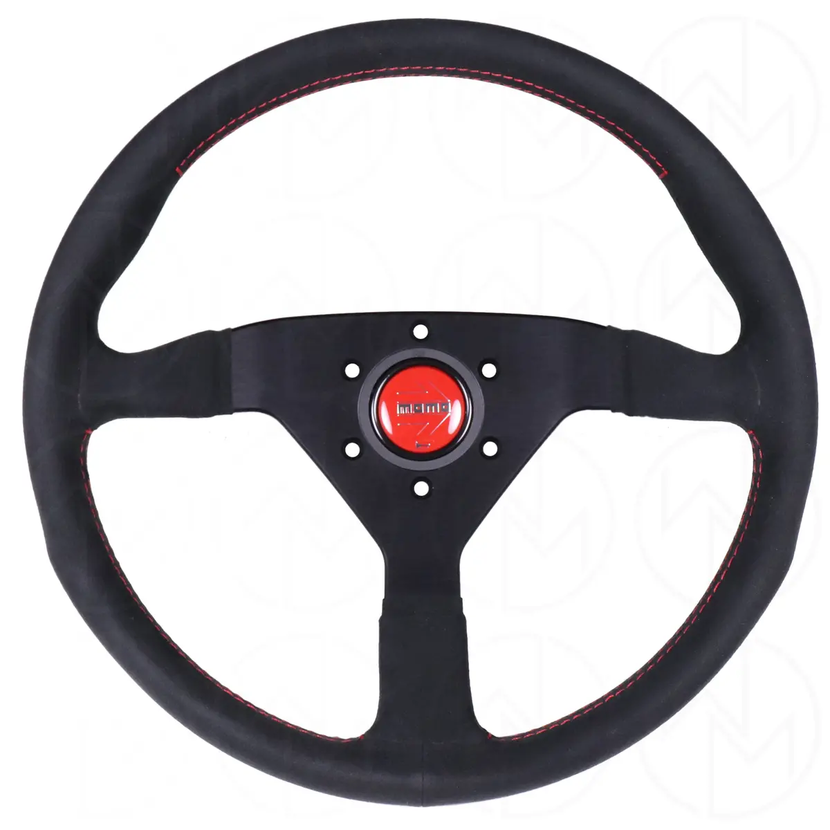 Momo Monte Carlo Steering Wheel - 350Mm Alcantara W/Red Stitch 1