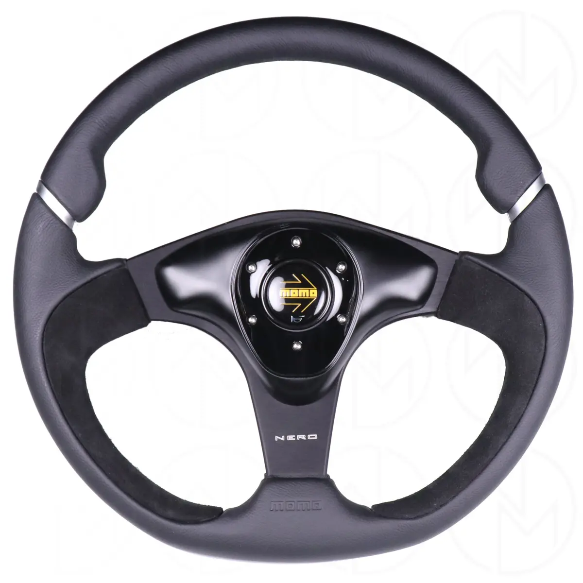 Momo Nero Steering Wheel - 350Mm Leather Combo 1