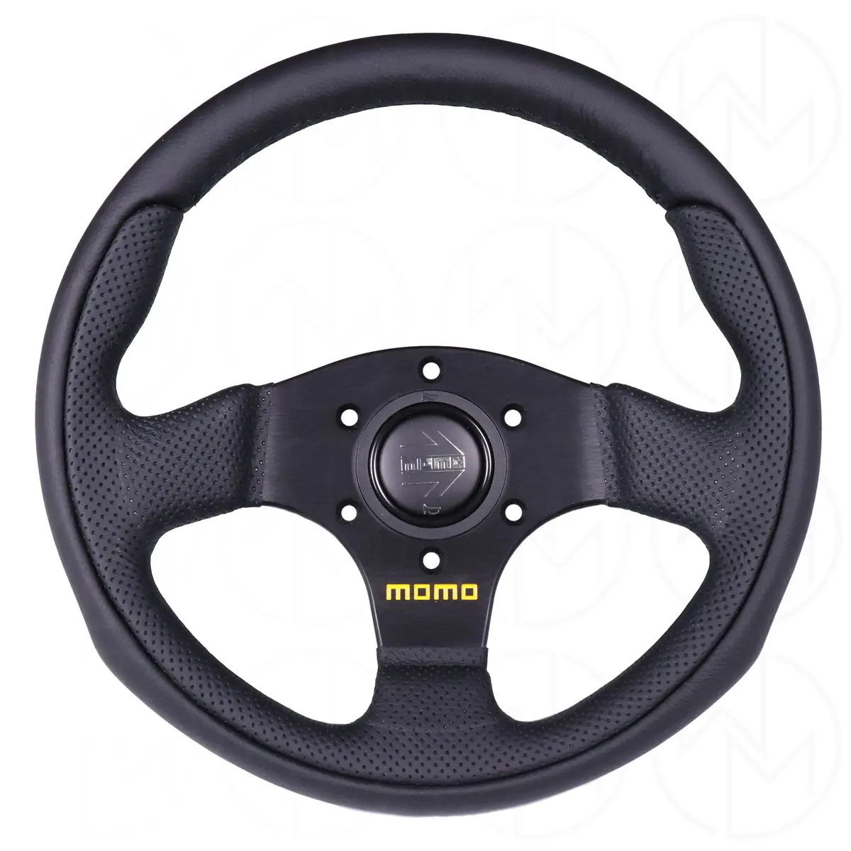 Momo Team Steering Wheel - 300Mm Leather Combo W/Black Stitch 1